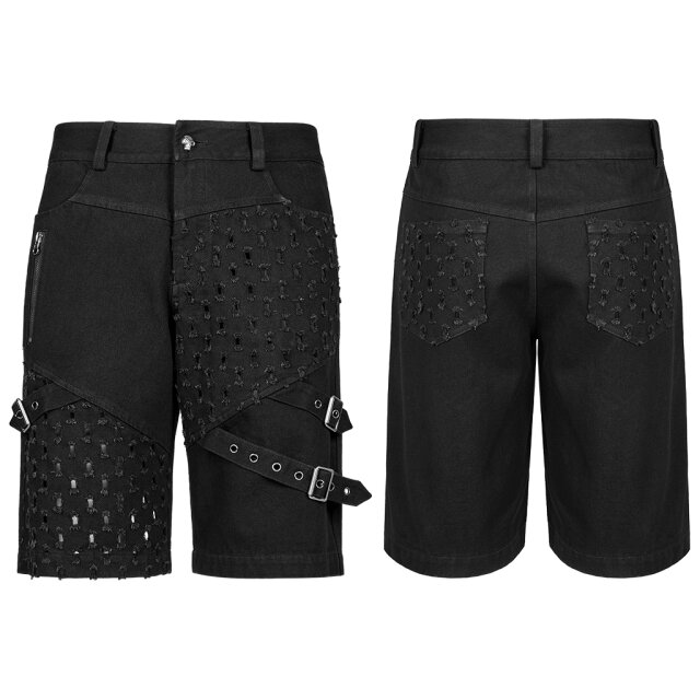 PUNK RAVE Denim Gothic-Shorts Zombified L