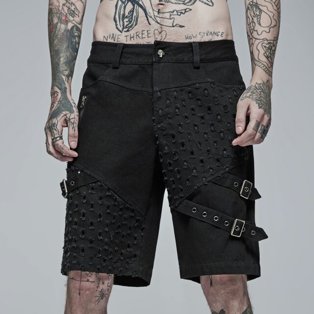 PUNK RAVE Denim Gothic-Shorts Zombified L