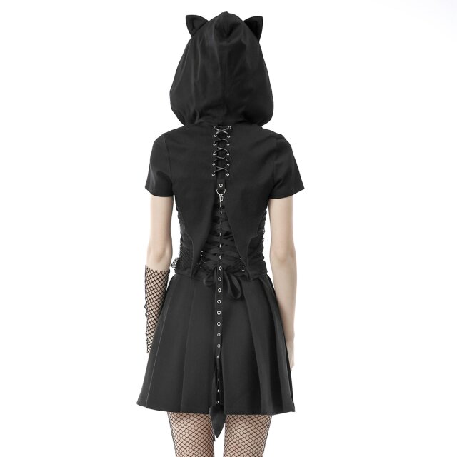Hoodie-Bolero Felyne mit Ohren und Teufelsschwanz S