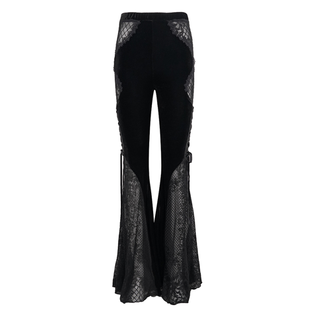 Flared trousers Rhapsody with mesh inserts