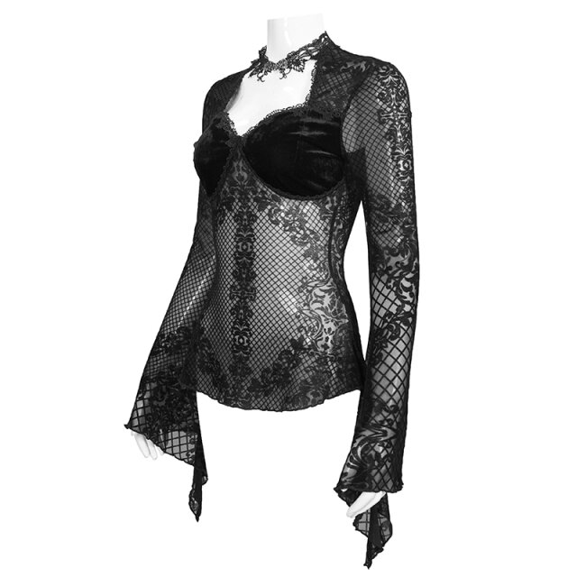 Flocked mesh shirt Supernova