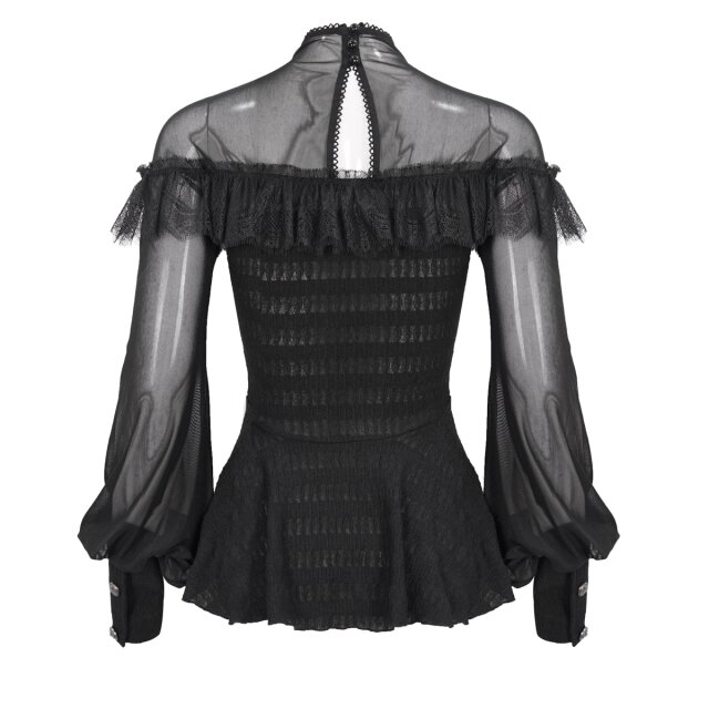 Gothic Shirt Raining Stars with Peplum