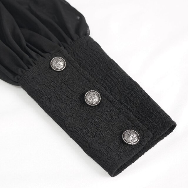 Gothic Shirt Raining Stars with Peplum