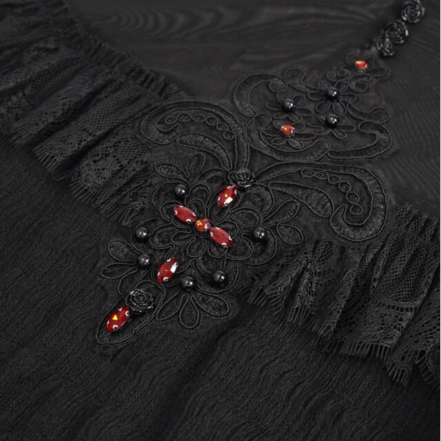 Gothic-Shirt Raining Stars mit Schößchen XXL