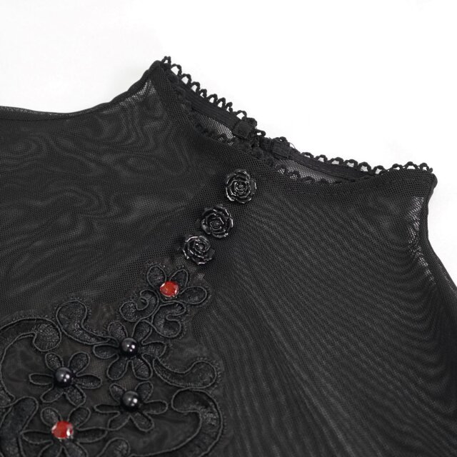 Gothic-Shirt Raining Stars mit Schößchen XXL