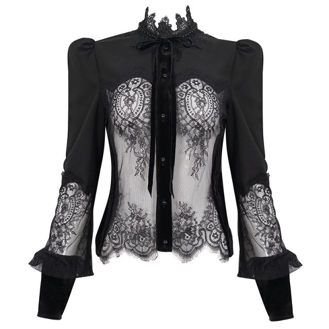 Blouse Moonshine with lace insert at front