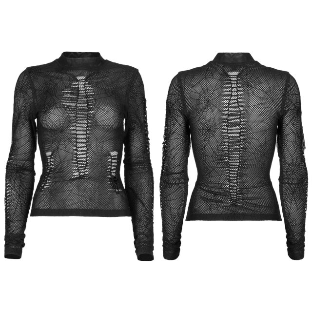 PUNK RAVE Spinnennetz-Shirt Spectre XL-XXL