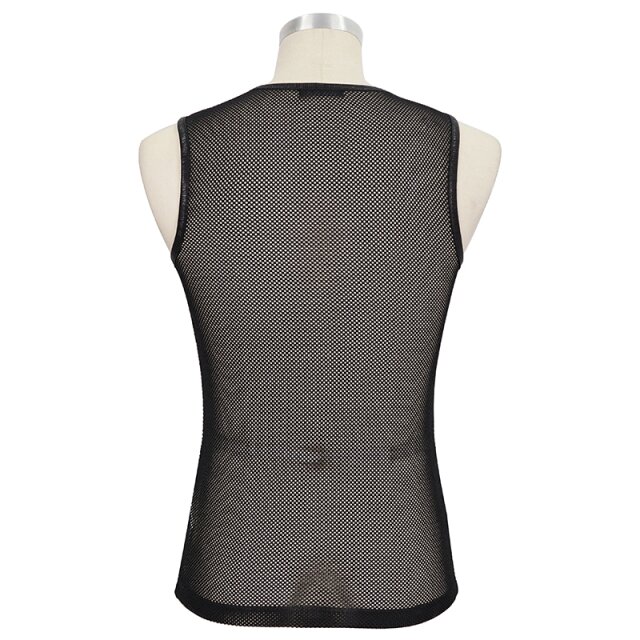 Schwarzes Herren Netz Tank-Top XL