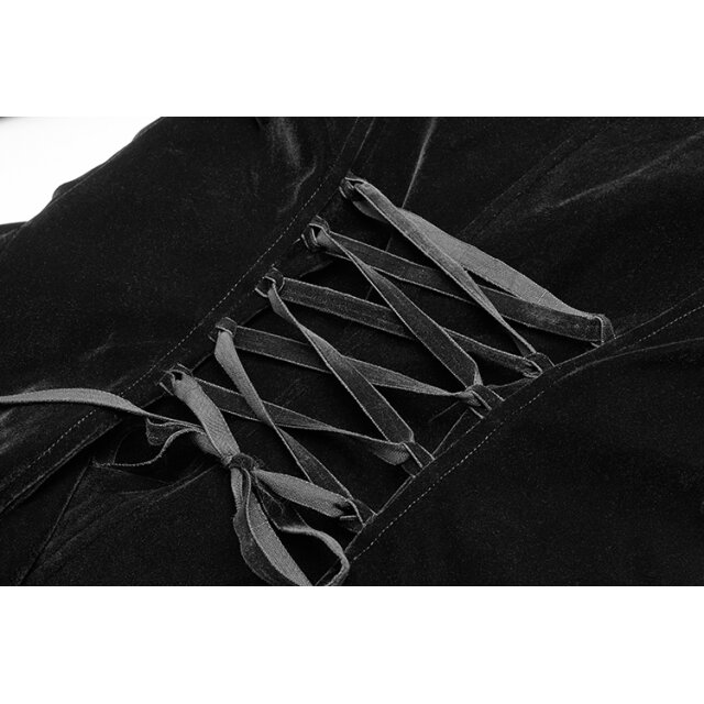 kurze PUNK RAVE Samtjacke Dolly in schwarz oder rot XS schwarz