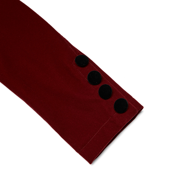 kurze PUNK RAVE Samtjacke Dolly in schwarz oder rot S rot