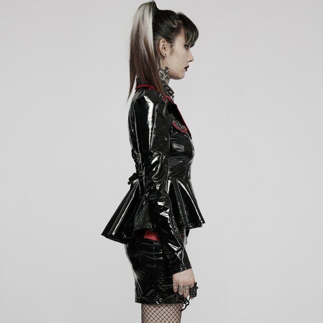 Uniform Vinyl Peplum Jacket Commandetta