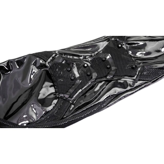 Devil Fashion Lack-Hose Chaos mit Netz und Nieten 3XL