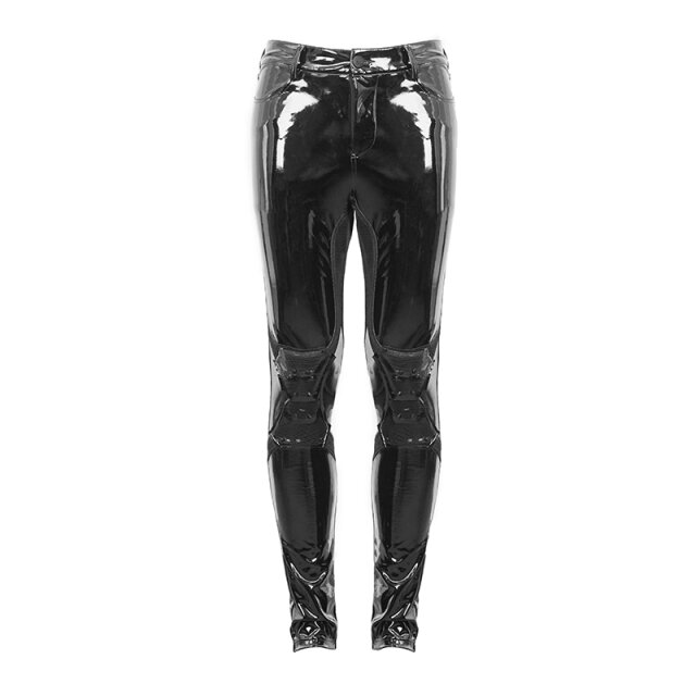 Devil Fashion Lack-Hose Chaos mit Netz und Nieten 3XL