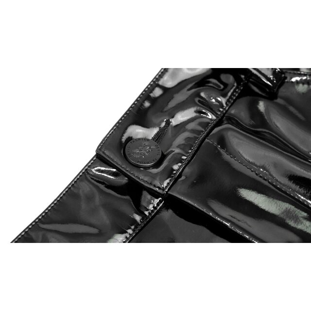 Devil Fashion Lack-Hose Chaos mit Netz und Nieten 3XL