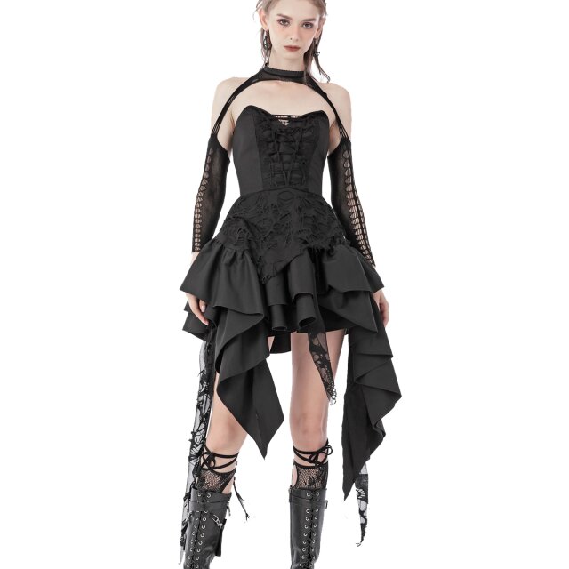 Gothic Corsage Dress Witching Hour with fringes and tatters