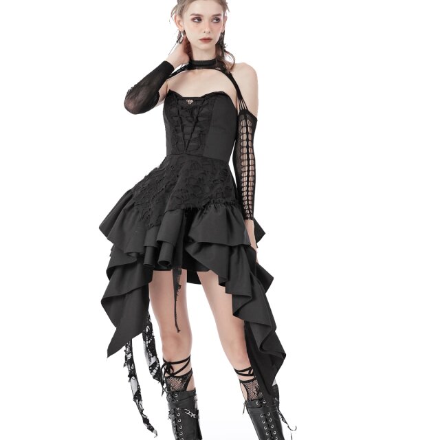 Gothic Corsage Dress Witching Hour with fringes and tatters