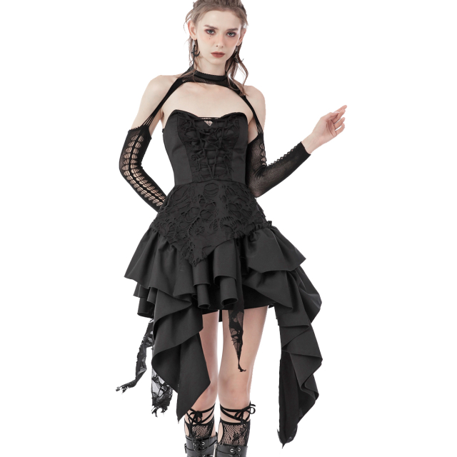 Gothic Corsage Dress Witching Hour with fringes and tatters