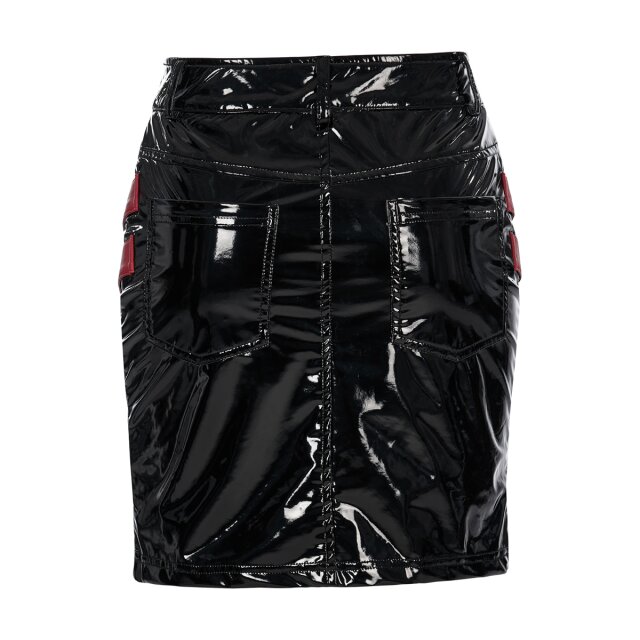 Punk Rave Uniform Lacquer Mini Skirt Commandetta