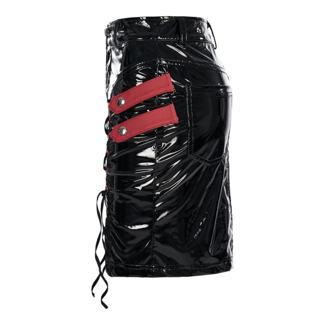 Punk Rave Uniform Lacquer Mini Skirt Commandetta