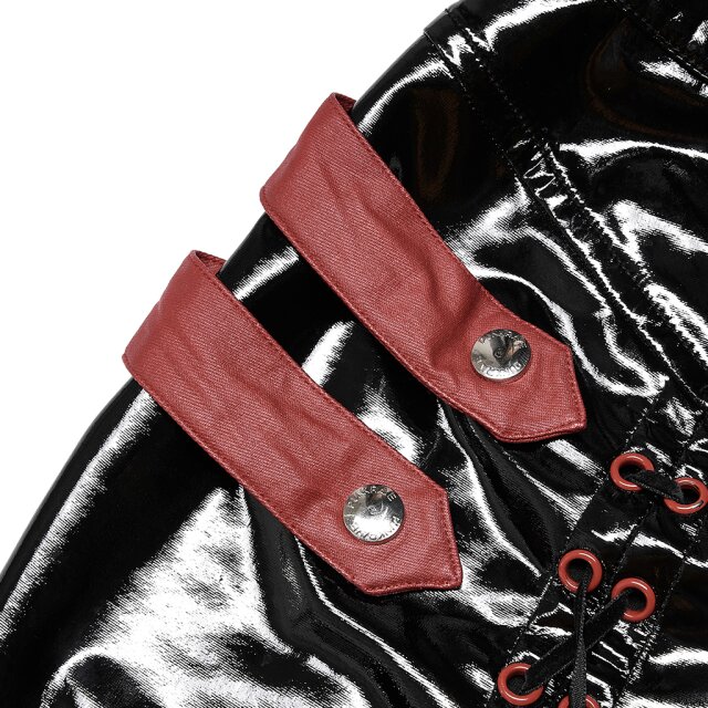 Punk Rave Uniform Lacquer Mini Skirt Commandetta