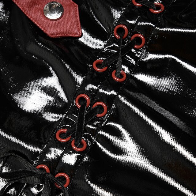 Punk Rave Uniform-Lack-Minirock Commandetta 4XL