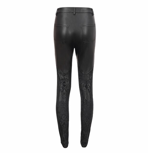 Slim Fit Stretch-Hose Mania mit Kunstleder XXL