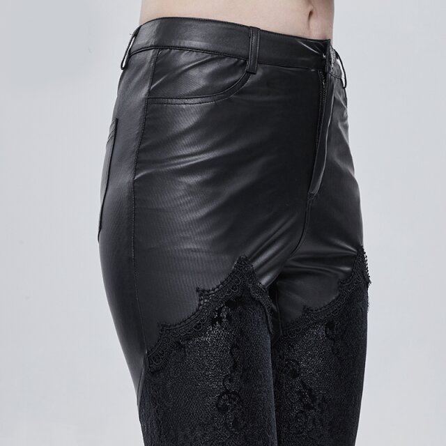 Slim Fit Stretch-Hose Mania mit Kunstleder XXL