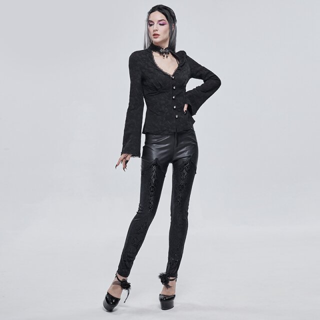 Slim Fit Stretch-Hose Mania mit Kunstleder XXL