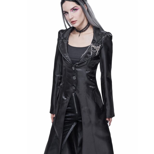 Long Shiny Gothic Coat Stardust