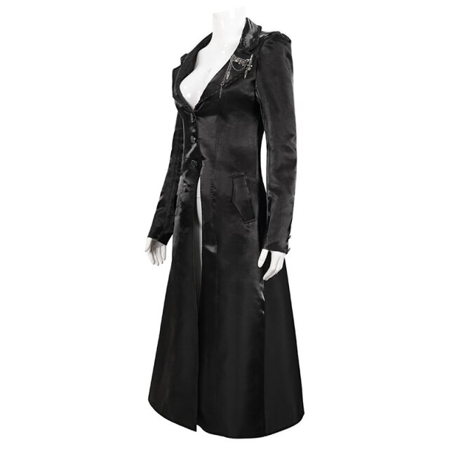 Long Shiny Gothic Coat Stardust