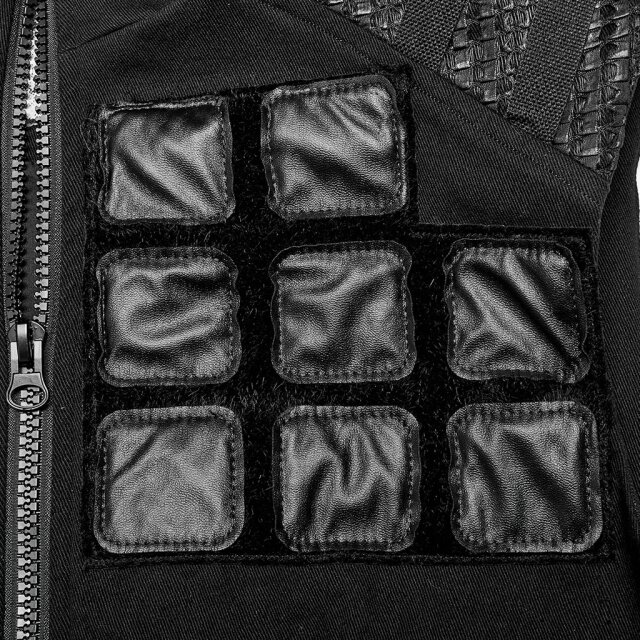 Denim Gothic-Weste Cyber Soldier XXL