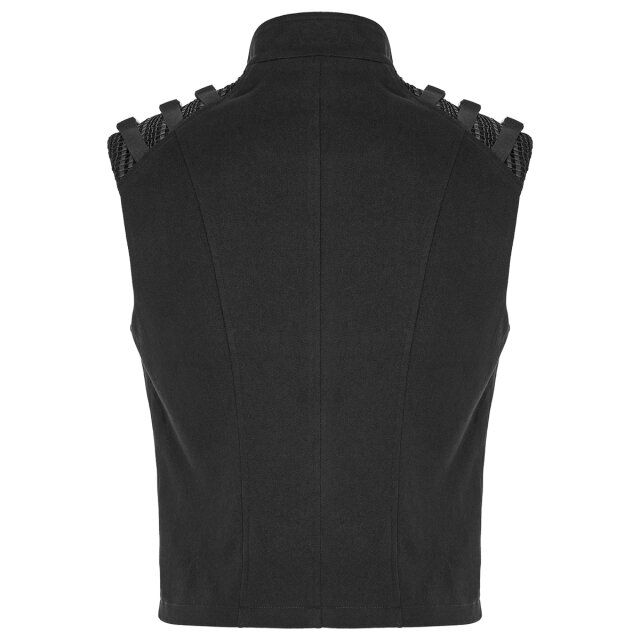 Denim Gothic-Weste Cyber Soldier XXL