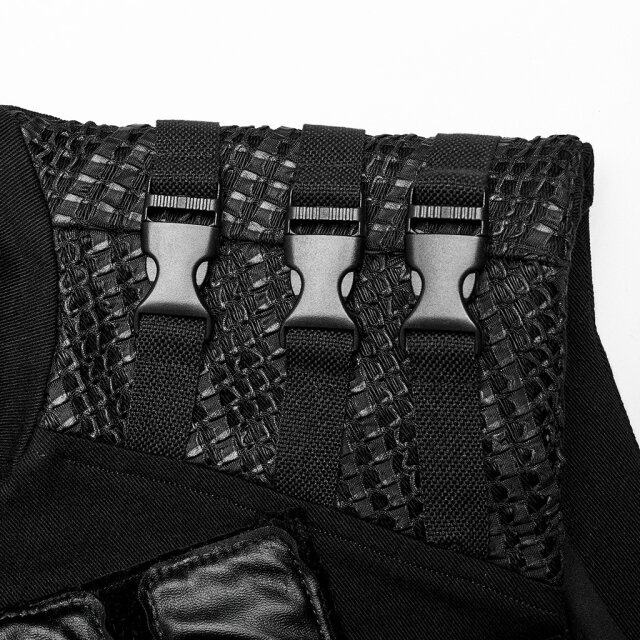 Denim Gothic Waistcoat Cyber Soldier