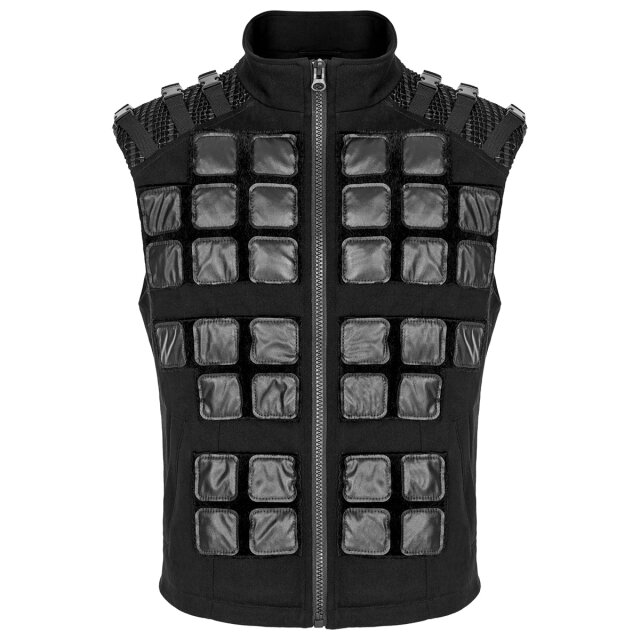 Denim Gothic Waistcoat Cyber Soldier