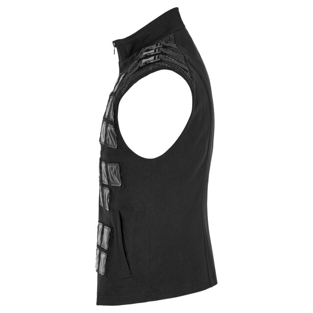 Denim Gothic Waistcoat Cyber Soldier