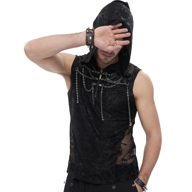 Tank top Delirium with hood and chains