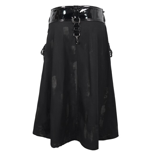Schurz / Kilt Grim Reaper mit Lack-Gurten 4XL-5XL