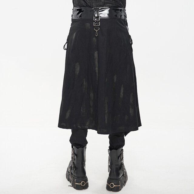 Schurz / Kilt Grim Reaper mit Lack-Gurten 4XL-5XL