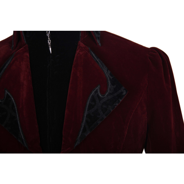 Red velvet tailcoat Fitzgerald - size: S