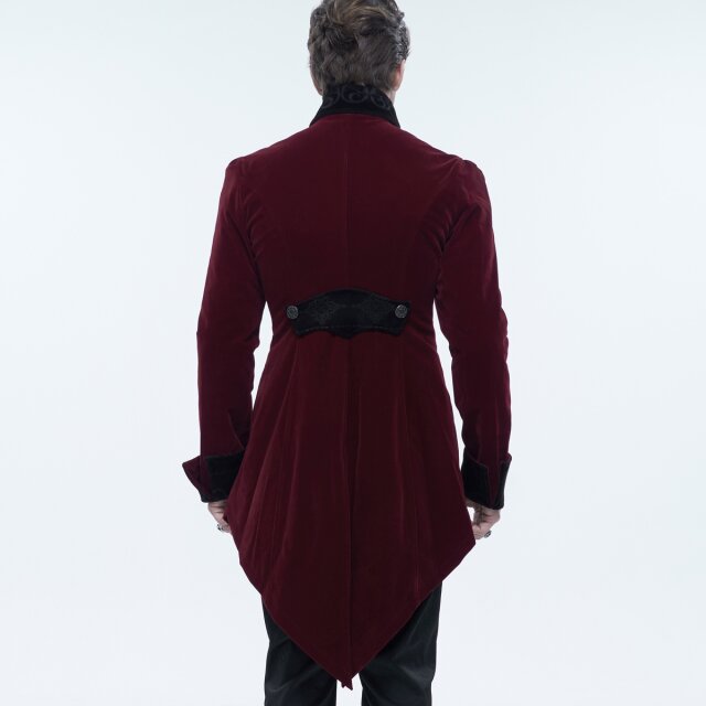 Red velvet tailcoat Fitzgerald - size: S
