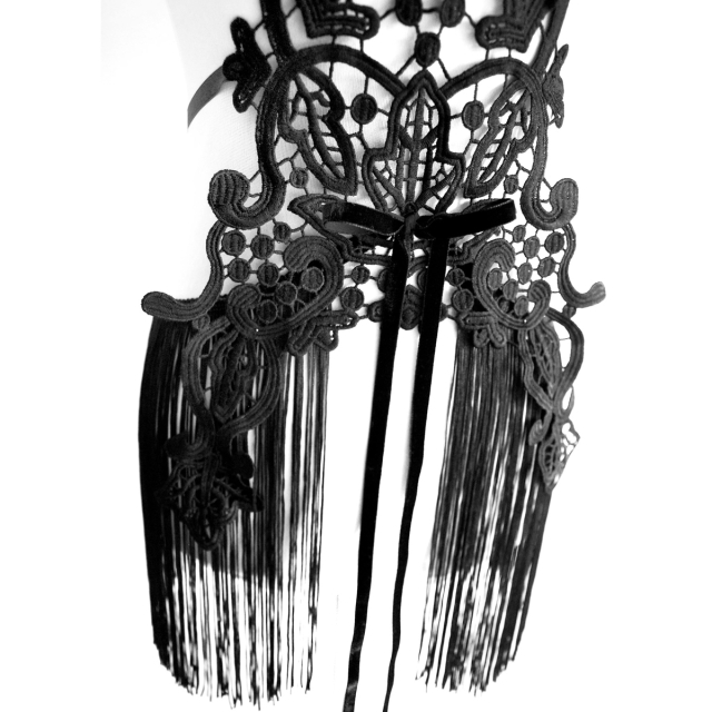 Lace Body Decoration Clarice Royal with Fringed Skirt