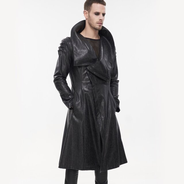 Faux Leather Gothic Coat Space Eater
