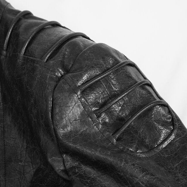 Faux Leather Gothic Coat Space Eater