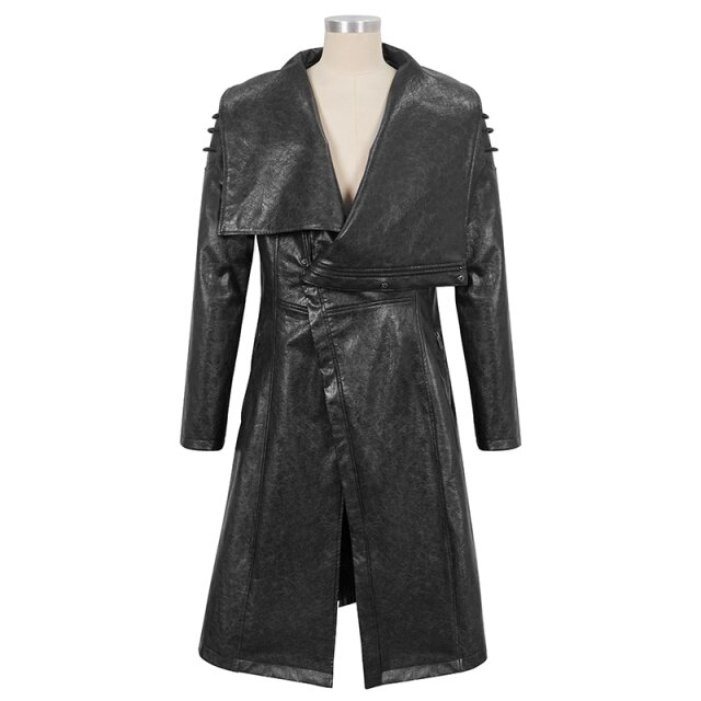 Faux Leather Gothic Coat Space Eater
