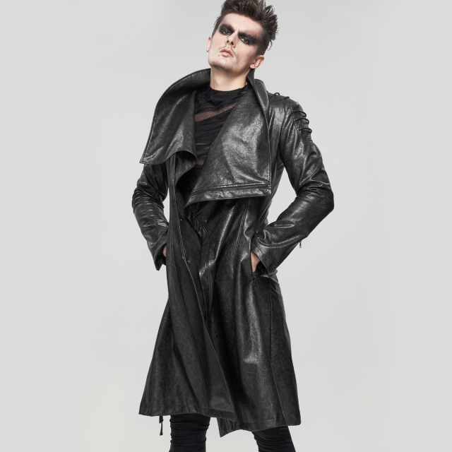 Faux Leather Gothic Coat Space Eater