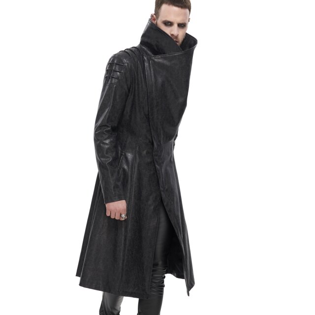 Faux Leather Gothic Coat Space Eater