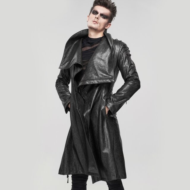 Faux Leather Gothic Coat Space Eater