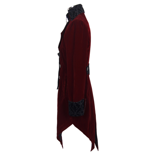 Red velvet tailcoat Fitzgerald - size: XXL