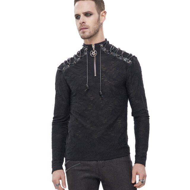 Longsleeve Shadowland with lacing on shoulder