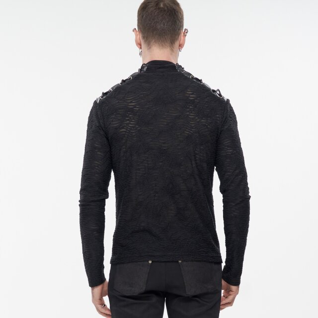 Longsleeve Shadowland mit Schnürung auf Schulter L